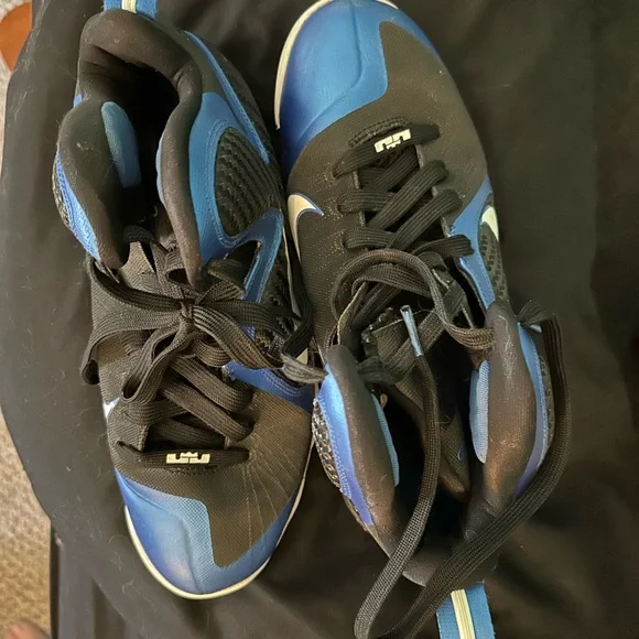 Lebron’s Nike Black and Blue Athletic Sneakers - Picture 3 of 3